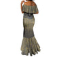 Personalized Black and Gold Lion Africa Mermaid Dress