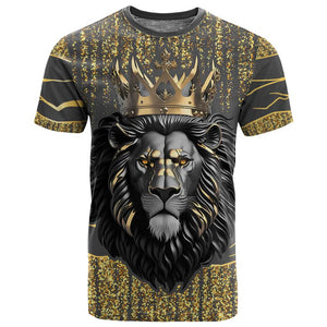 Personalized Black and Gold Lion Africa T shirt