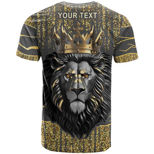 Personalized Black and Gold Lion Africa T shirt