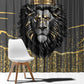 Personalized Black and Gold Lion Africa Window Curtain