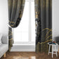 Personalized Black and Gold Lion Africa Window Curtain