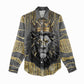 Personalized Black and Gold Lion Africa Women Casual Shirt DT03