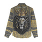 Personalized Black and Gold Lion Africa Women Casual Shirt DT03