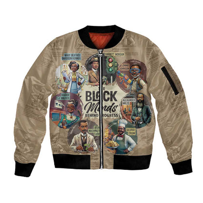 Africa Black Invention Sleeve Zip Bomber Jacket The Black Minds Behind Progress