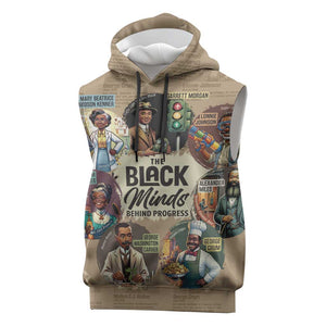 Africa Black Invention Sleeveless Hoodie The Black Minds Behind Progress - African Pride