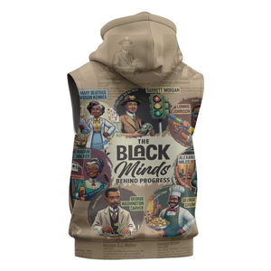 Africa Black Invention Sleeveless Hoodie The Black Minds Behind Progress - African Pride
