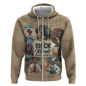 Africa Black Invention Zip Hoodie The Black Minds Behind Progress