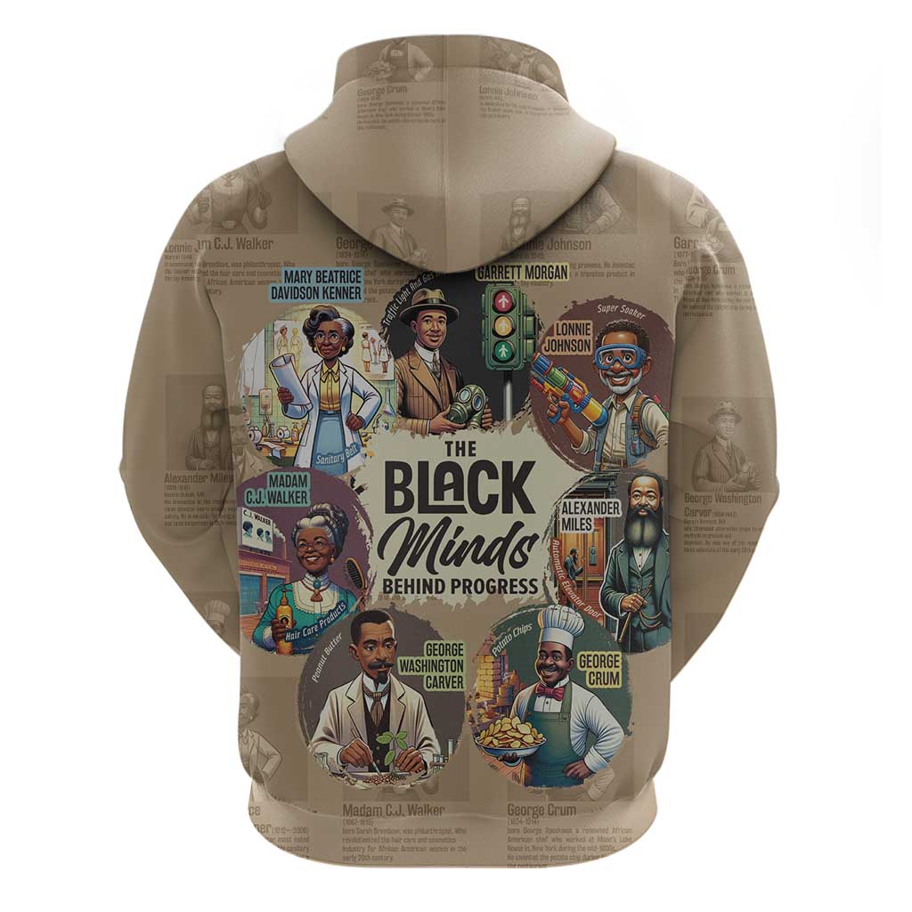 Africa Black Invention Zip Hoodie The Black Minds Behind Progress