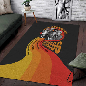 Civil Rights Leaders African American Area Rug No Struggle No Progress