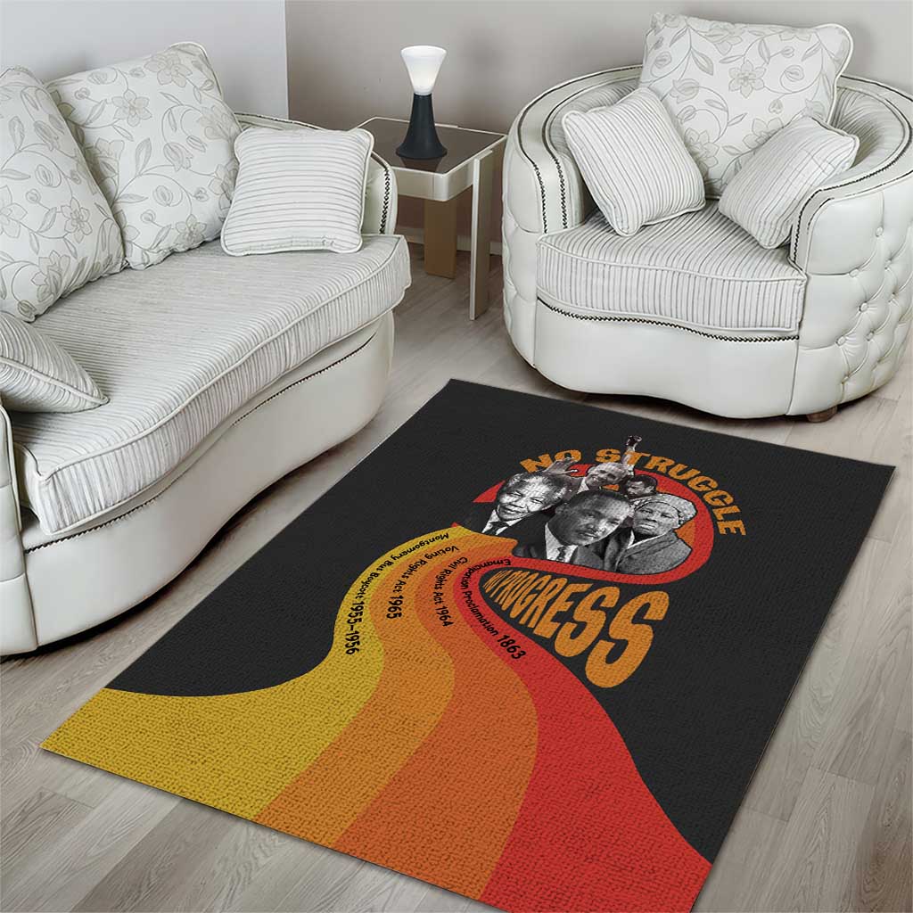 Civil Rights Leaders African American Area Rug No Struggle No Progress