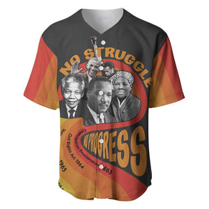 Civil Rights Leaders African American Baseball Jersey No Struggle No Progress
