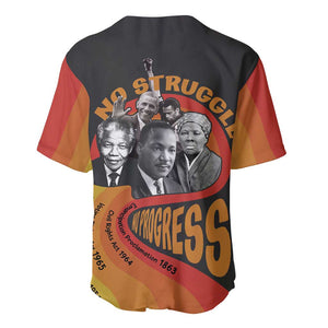 Civil Rights Leaders African American Baseball Jersey No Struggle No Progress