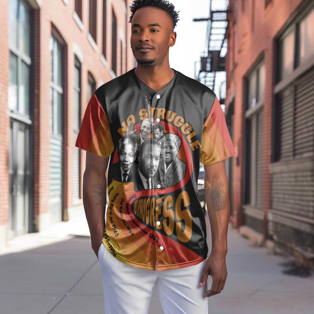Civil Rights Leaders African American Baseball Jersey No Struggle No Progress