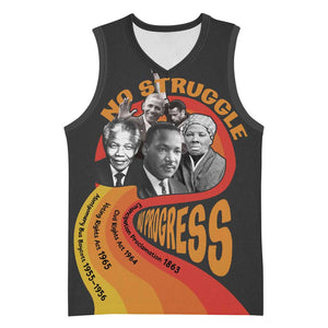 Civil Rights Leaders African American Basketball Jersey No Struggle No Progress - African Pride