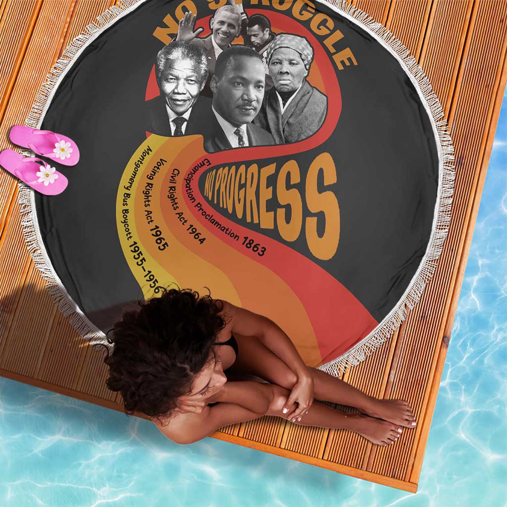Civil Rights Leaders African American Beach Blanket No Struggle No Progress
