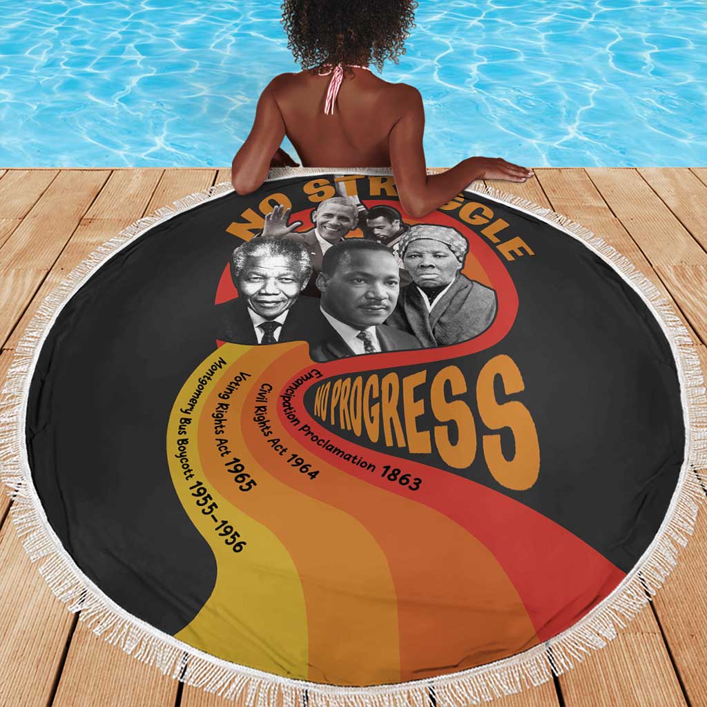 Civil Rights Leaders African American Beach Blanket No Struggle No Progress
