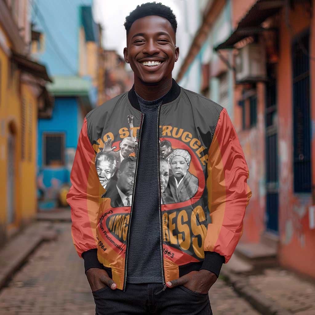 Civil Rights Leaders African American Bomber Jacket No Struggle No Progress