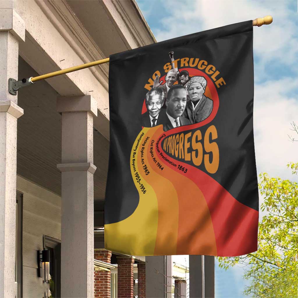 Civil Rights Leaders African American Garden Flag No Struggle No Progress