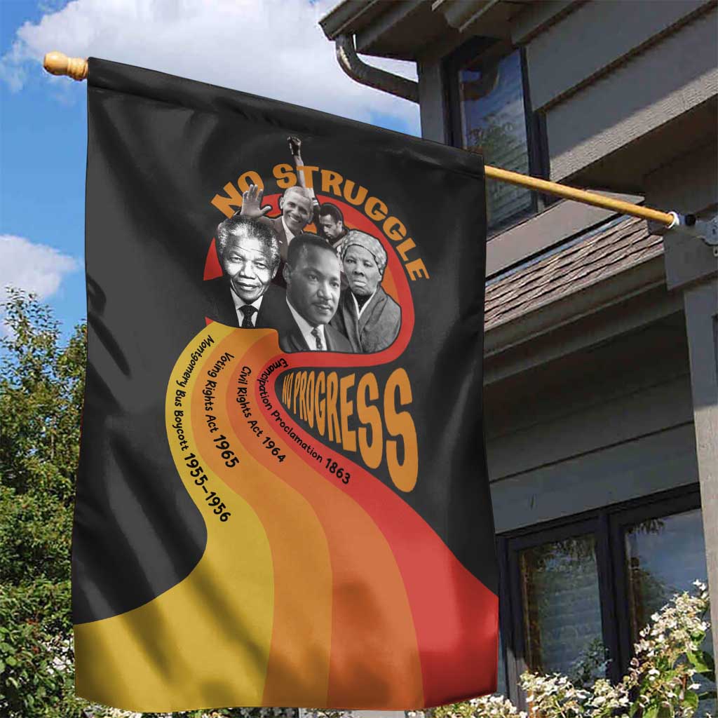 Civil Rights Leaders African American Garden Flag No Struggle No Progress