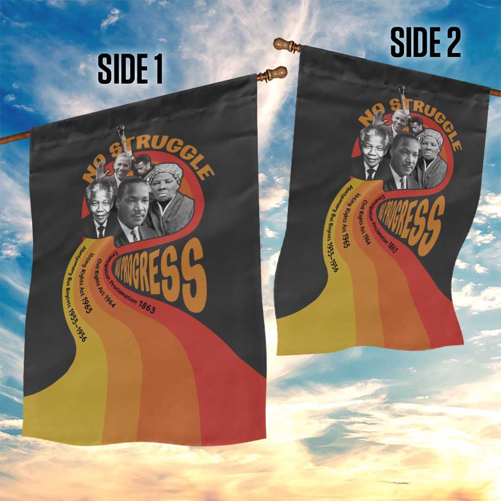 Civil Rights Leaders African American Garden Flag No Struggle No Progress