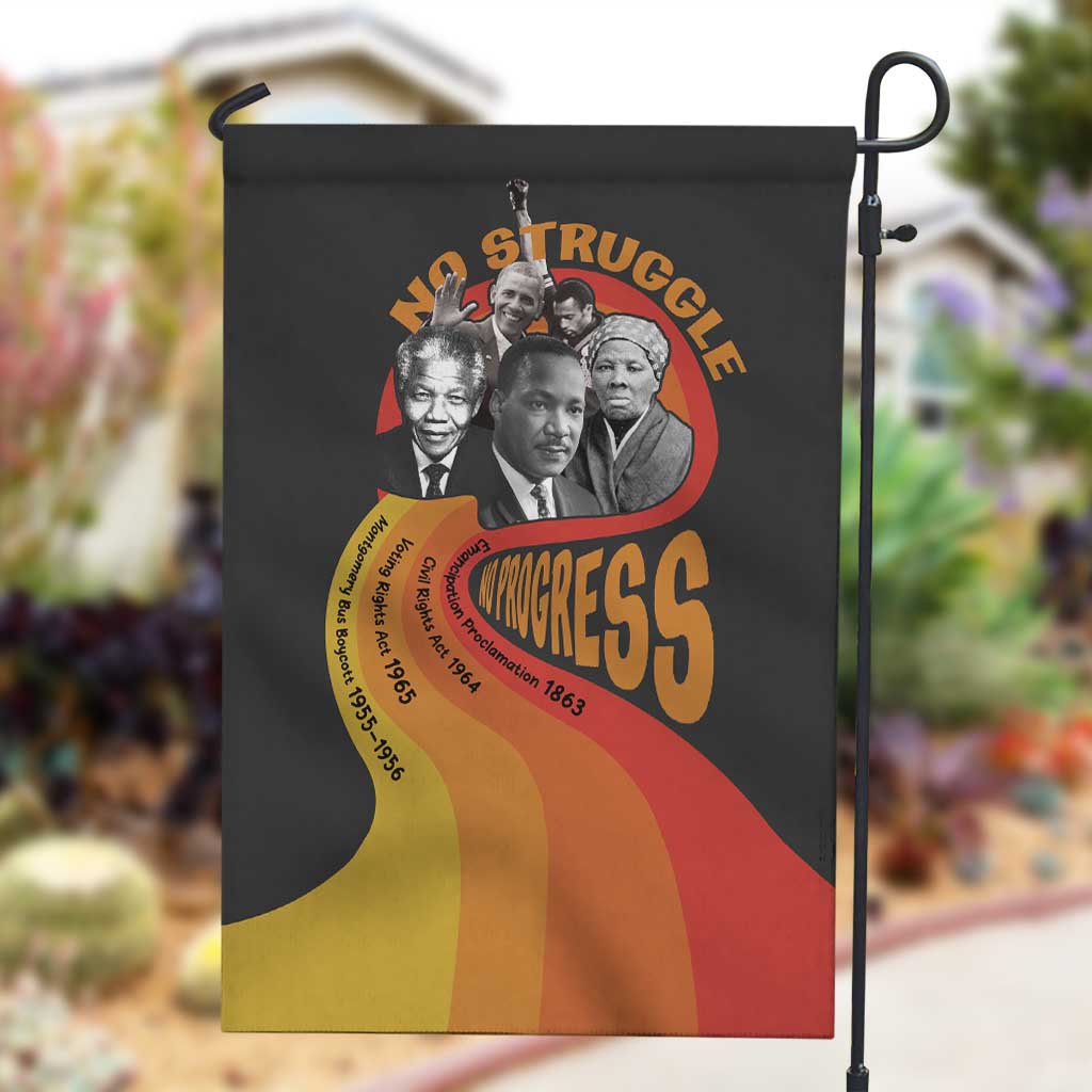 Civil Rights Leaders African American Garden Flag No Struggle No Progress
