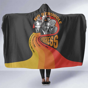 Civil Rights Leaders African American Hooded Blanket No Struggle No Progress