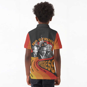 Civil Rights Leaders African American Kid Polo Shirt No Struggle No Progress