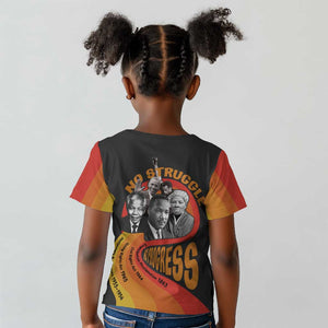 Civil Rights Leaders African American Kid T shirt No Struggle No Progress