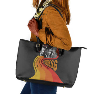 Civil Rights Leaders African American Leather Tote Bag No Struggle No Progress