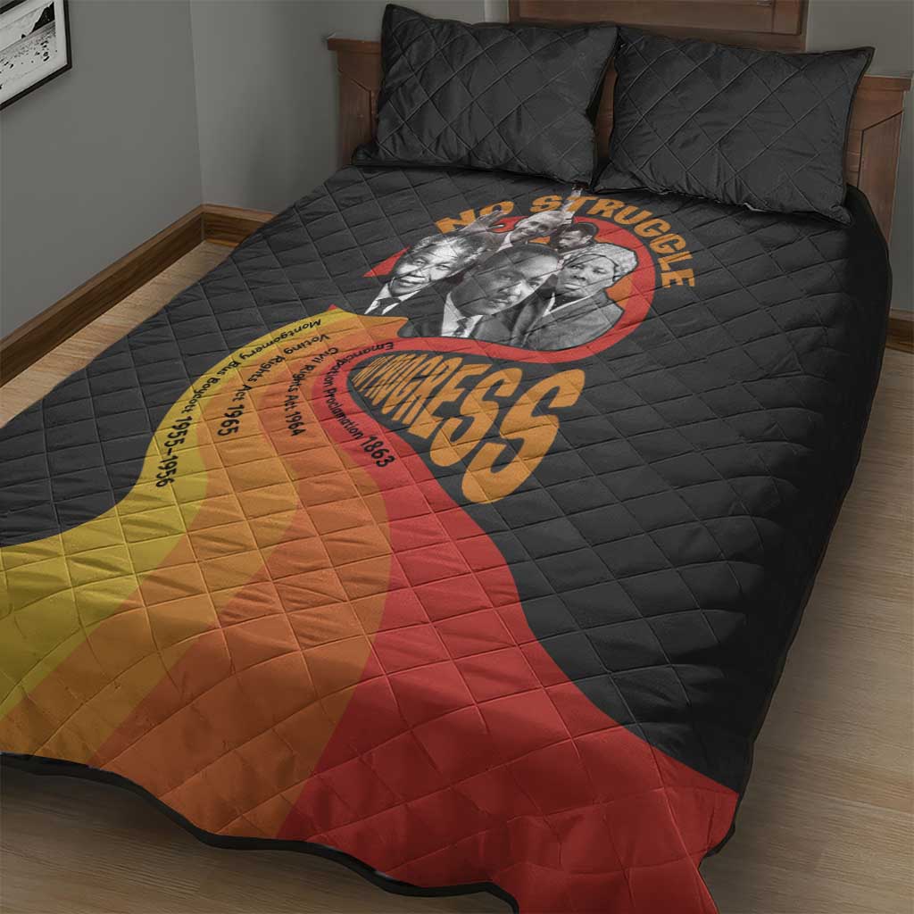 Civil Rights Leaders African American Quilt Bed Set No Struggle No Progress