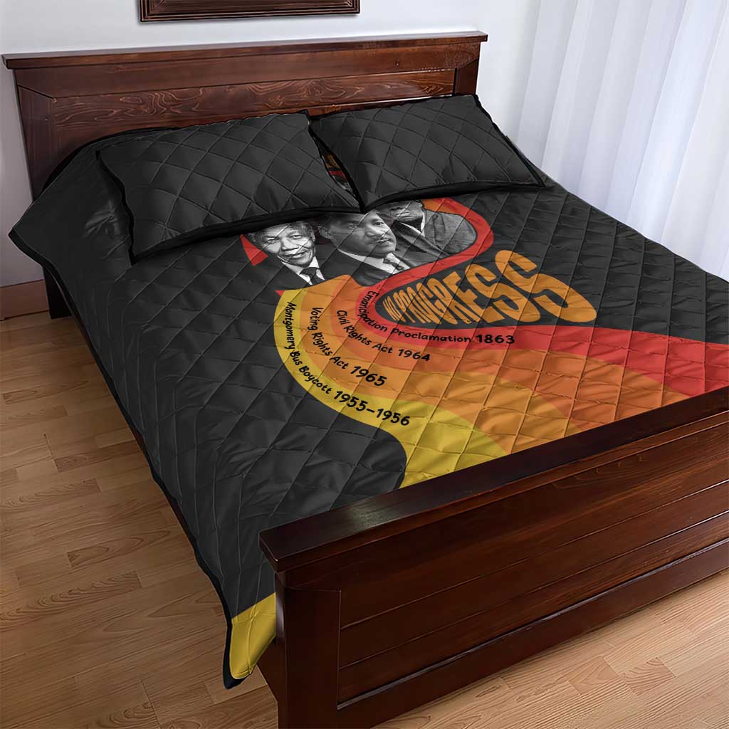 Civil Rights Leaders African American Quilt Bed Set No Struggle No Progress