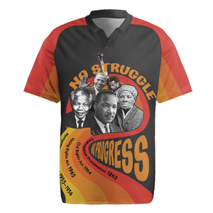 Civil Rights Leaders African American Rugby Jersey No Struggle No Progress