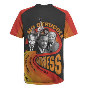 Civil Rights Leaders African American Rugby Jersey No Struggle No Progress