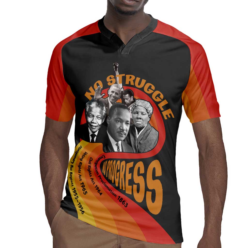Civil Rights Leaders African American Rugby Jersey No Struggle No Progress