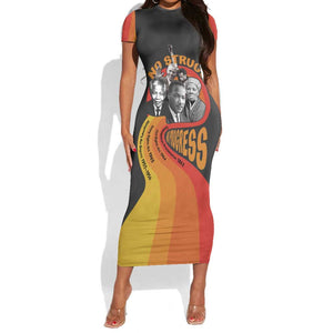 Civil Rights Leaders African American Short Sleeve Bodycon Dress No Struggle No Progress DT03