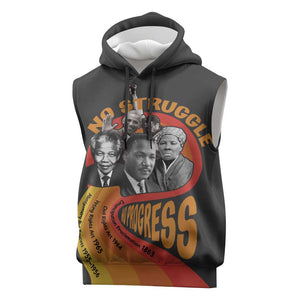 Civil Rights Leaders African American Sleeveless Hoodie No Struggle No Progress - African Pride