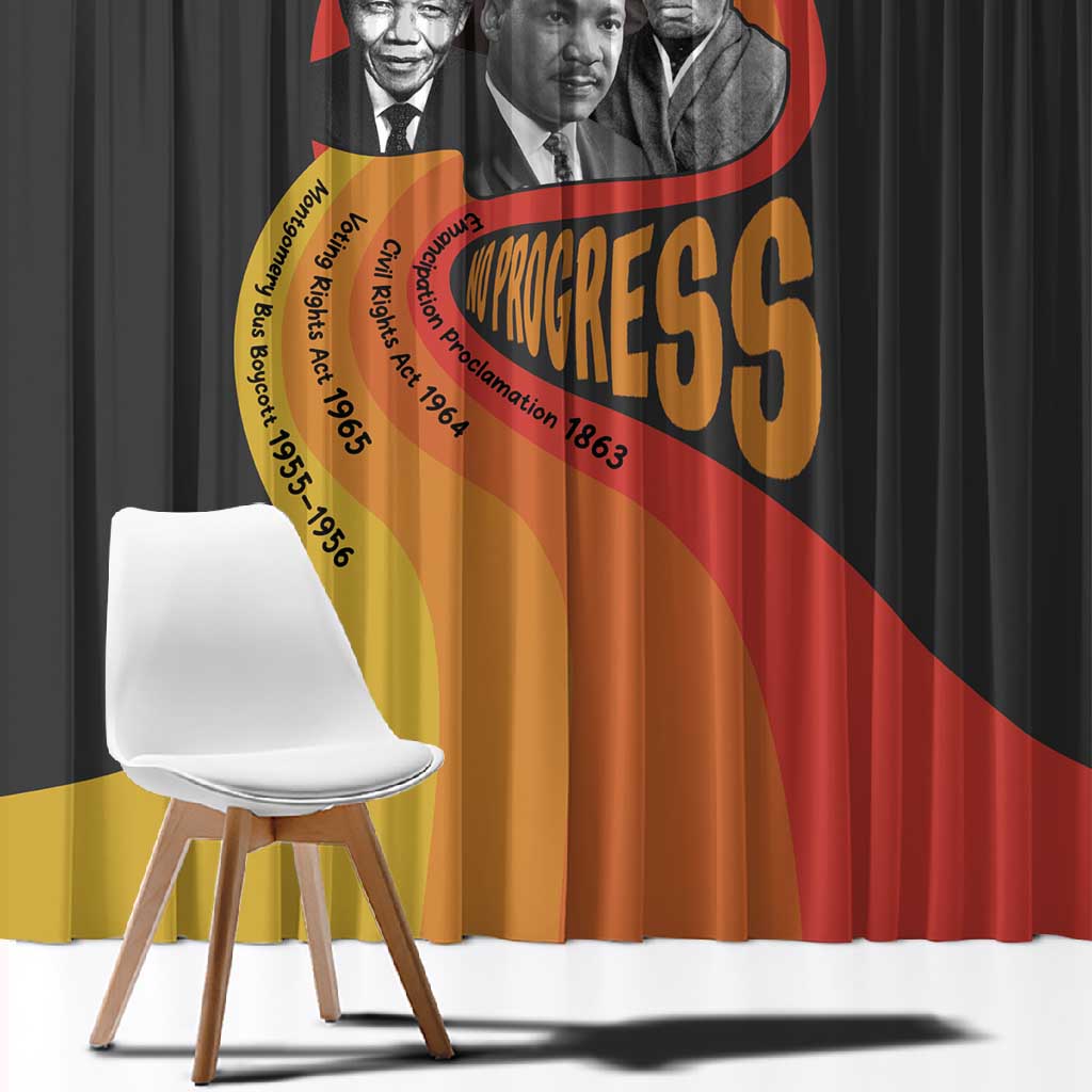 Civil Rights Leaders African American Window Curtain No Struggle No Progress