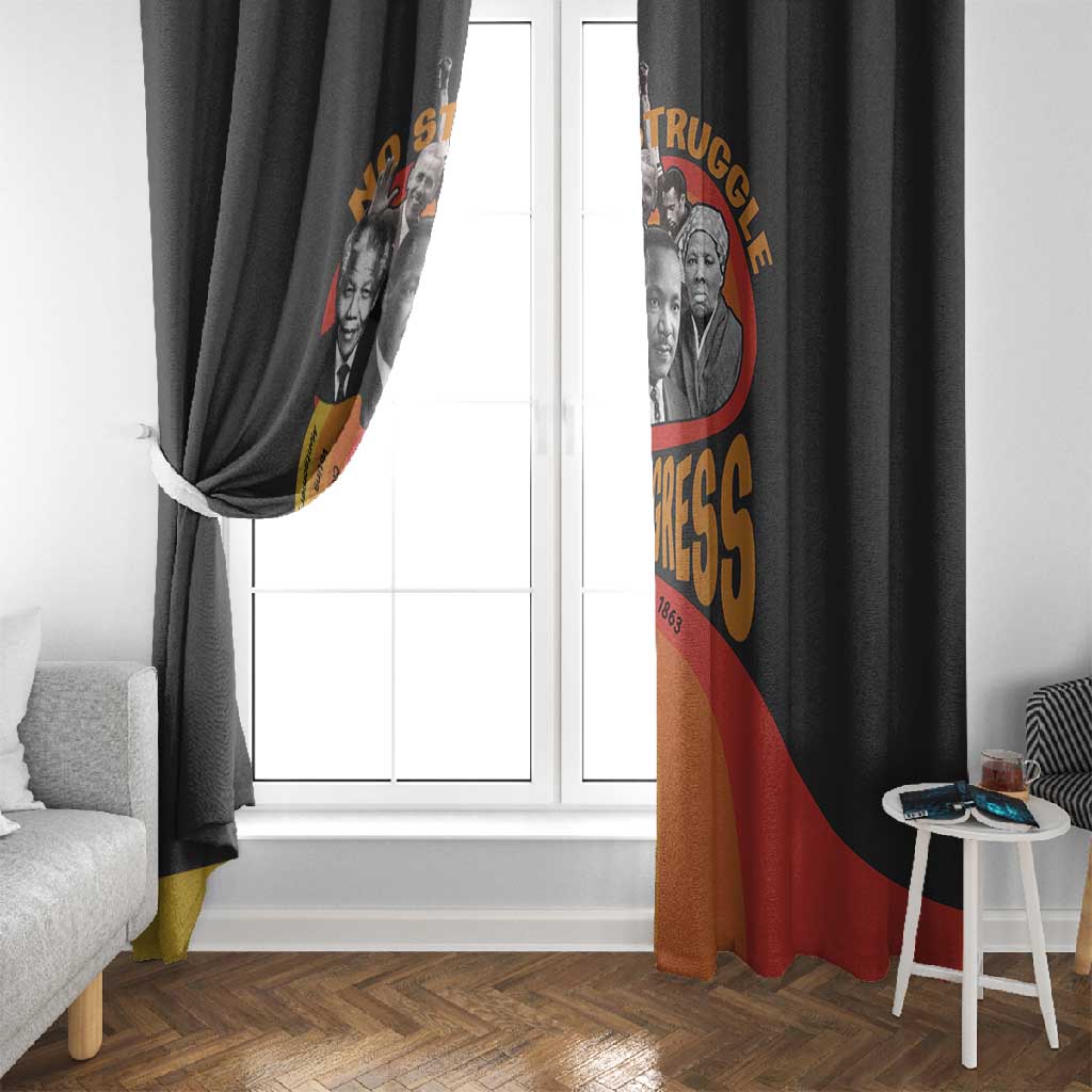 Civil Rights Leaders African American Window Curtain No Struggle No Progress