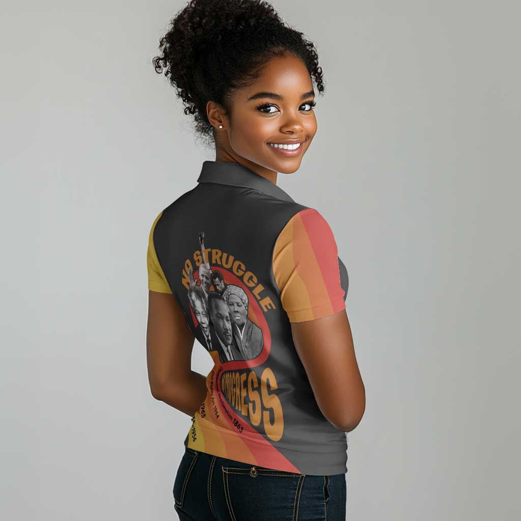 Civil Rights Leaders African American Women Polo Shirt No Struggle No Progress