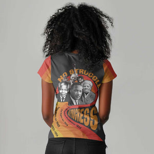 Civil Rights Leaders African American Women V-Neck T-Shirt No Struggle No Progress