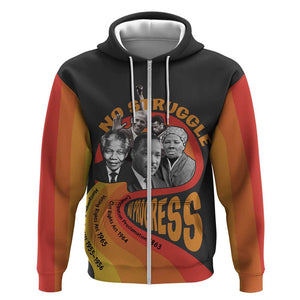 Civil Rights Leaders African American Zip Hoodie No Struggle No Progress