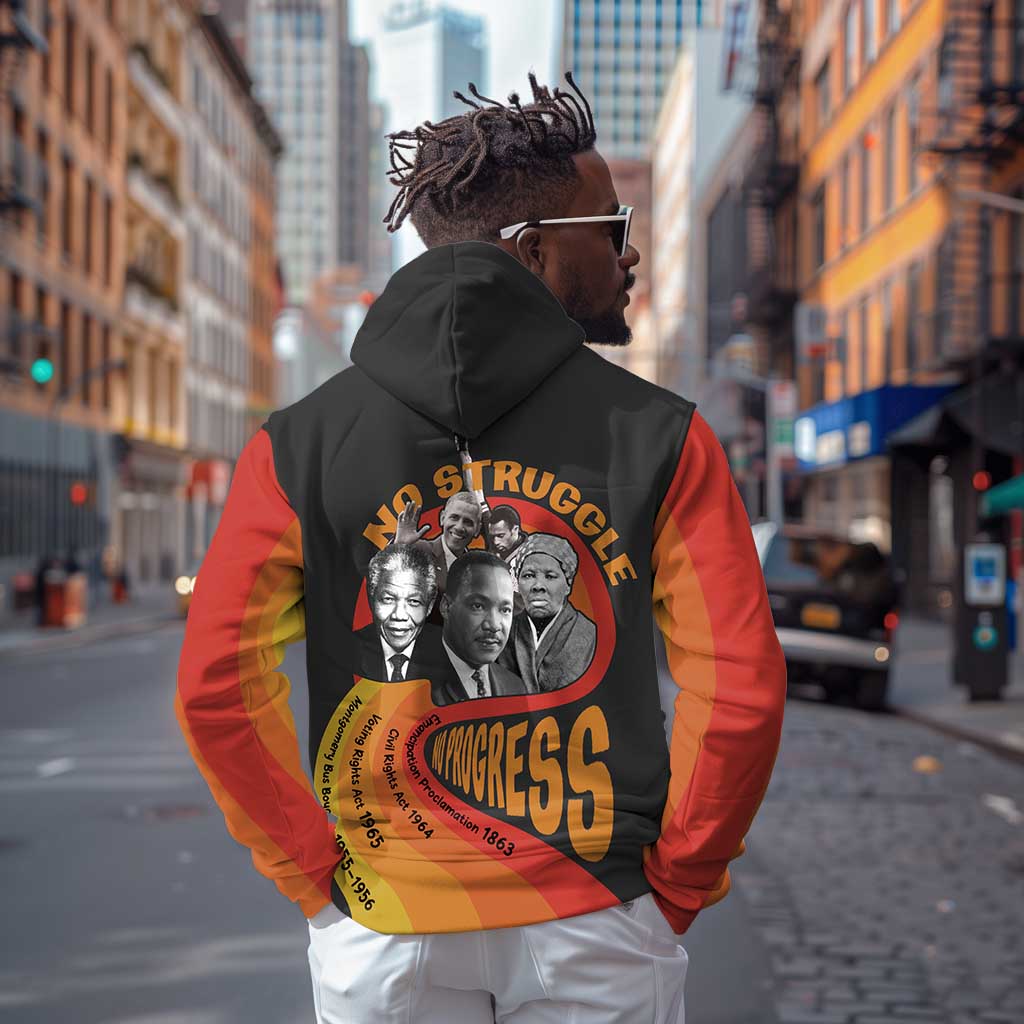 Civil Rights Leaders African American Zip Hoodie No Struggle No Progress