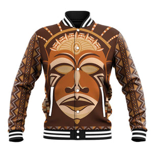 African Mask Printed Mudcloth Baseball Jacket Afro Bogolan DT03