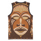 African Mask Printed Mudcloth Basketball Jersey Afro Bogolan - African Pride