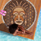 African Mask Printed Mudcloth Beach Blanket Afro Bogolan