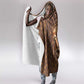 African Mask Printed Mudcloth Hooded Blanket Afro Bogolan