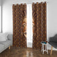 African Mask Printed Mudcloth Window Curtain Afro Bogolan