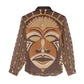 African Mask Printed Mudcloth Women Casual Shirt Afro Bogolan DT03