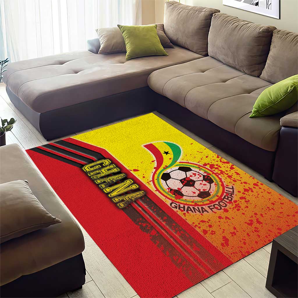 Ghana Soccer Area Rug Black Stars Football - Road To Champion