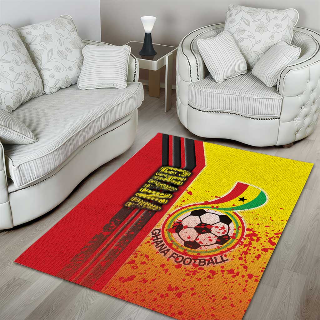 Ghana Soccer Area Rug Black Stars Football - Road To Champion